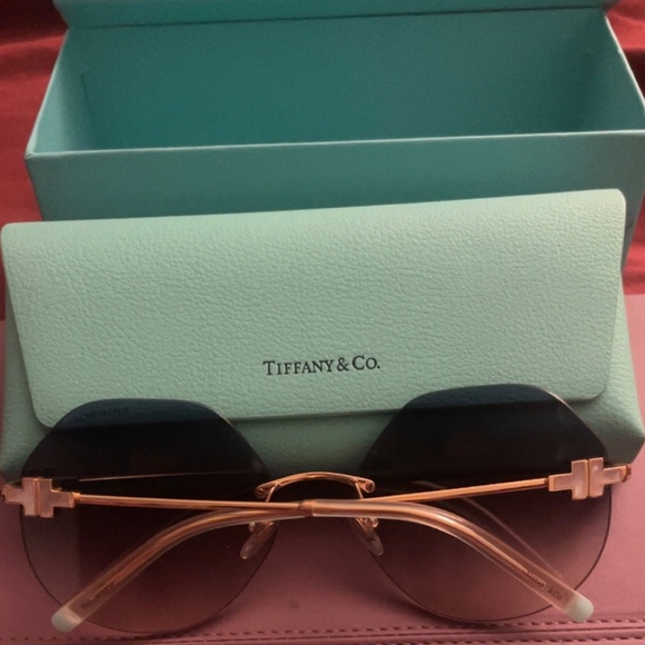 Tiffany Rose Gold Blue 60mm Sunglasses main image 5
